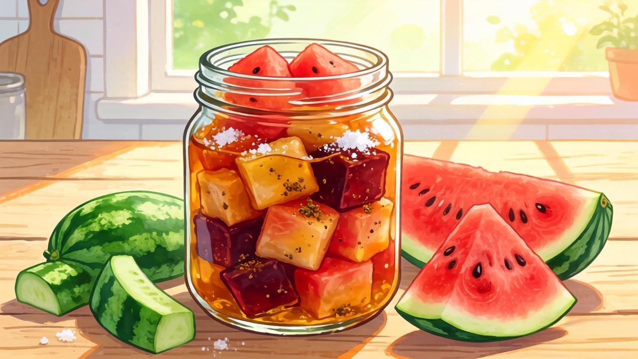 自制腌西瓜的方法步骤,腌西瓜的美味与营养解析