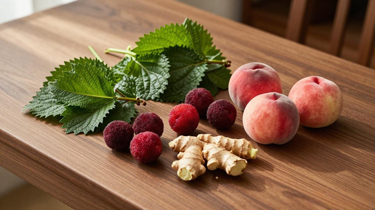 紫苏杨梅桃子姜有哪些神奇功效，可以搭配适用吗？