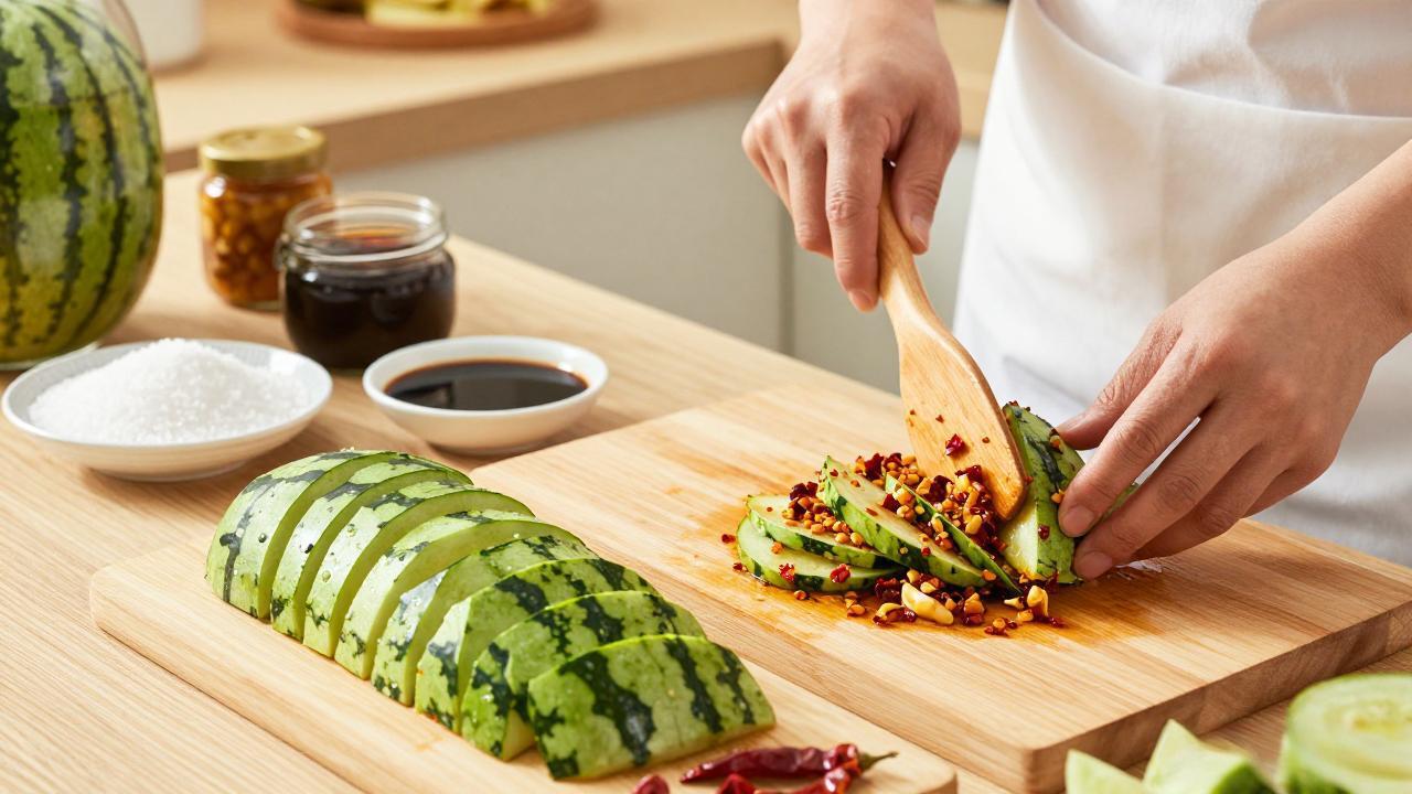 酱西瓜皮的腌制方法与制作窍门,教你如何轻松做出美味酱西瓜皮