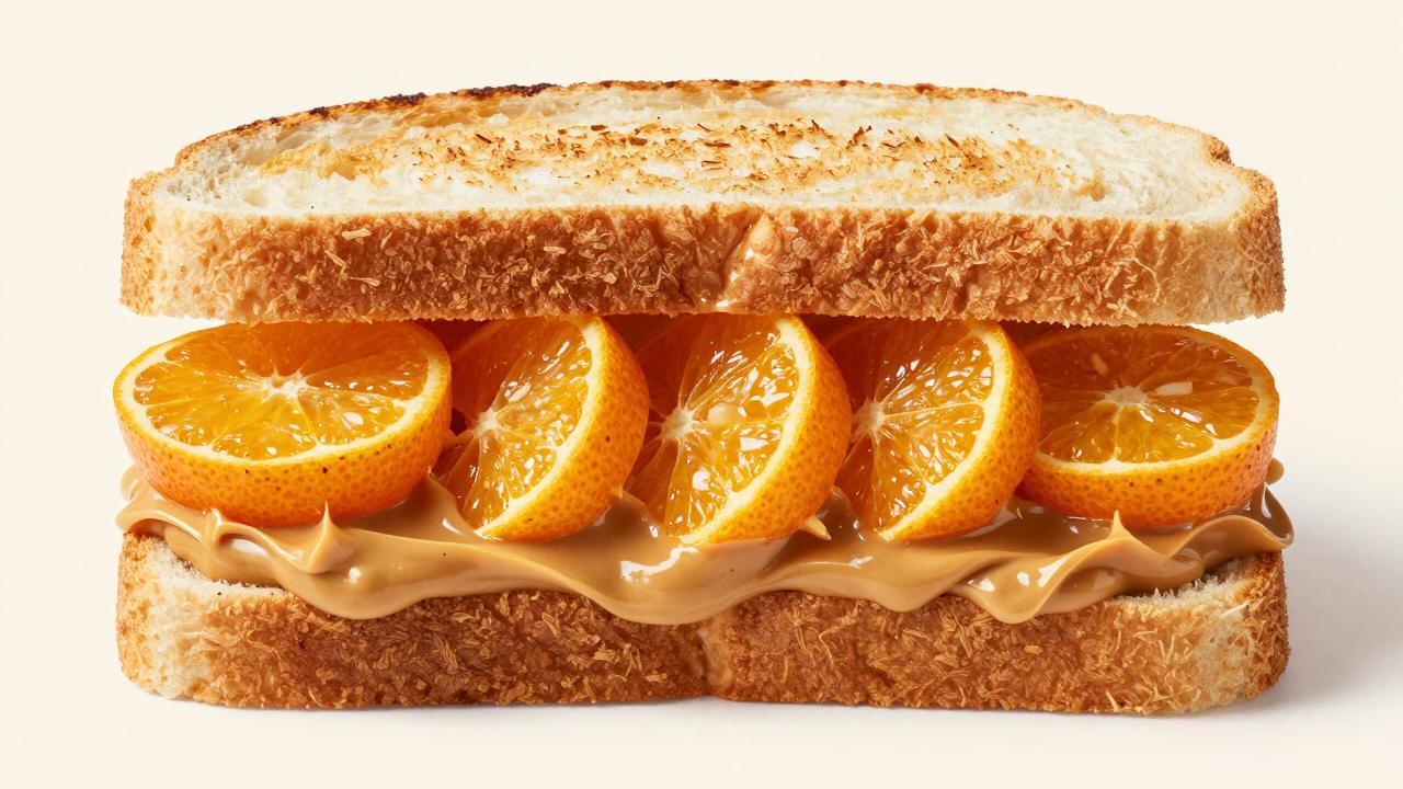 金橘花生酱三明治怎么做?快速简单的制作教程