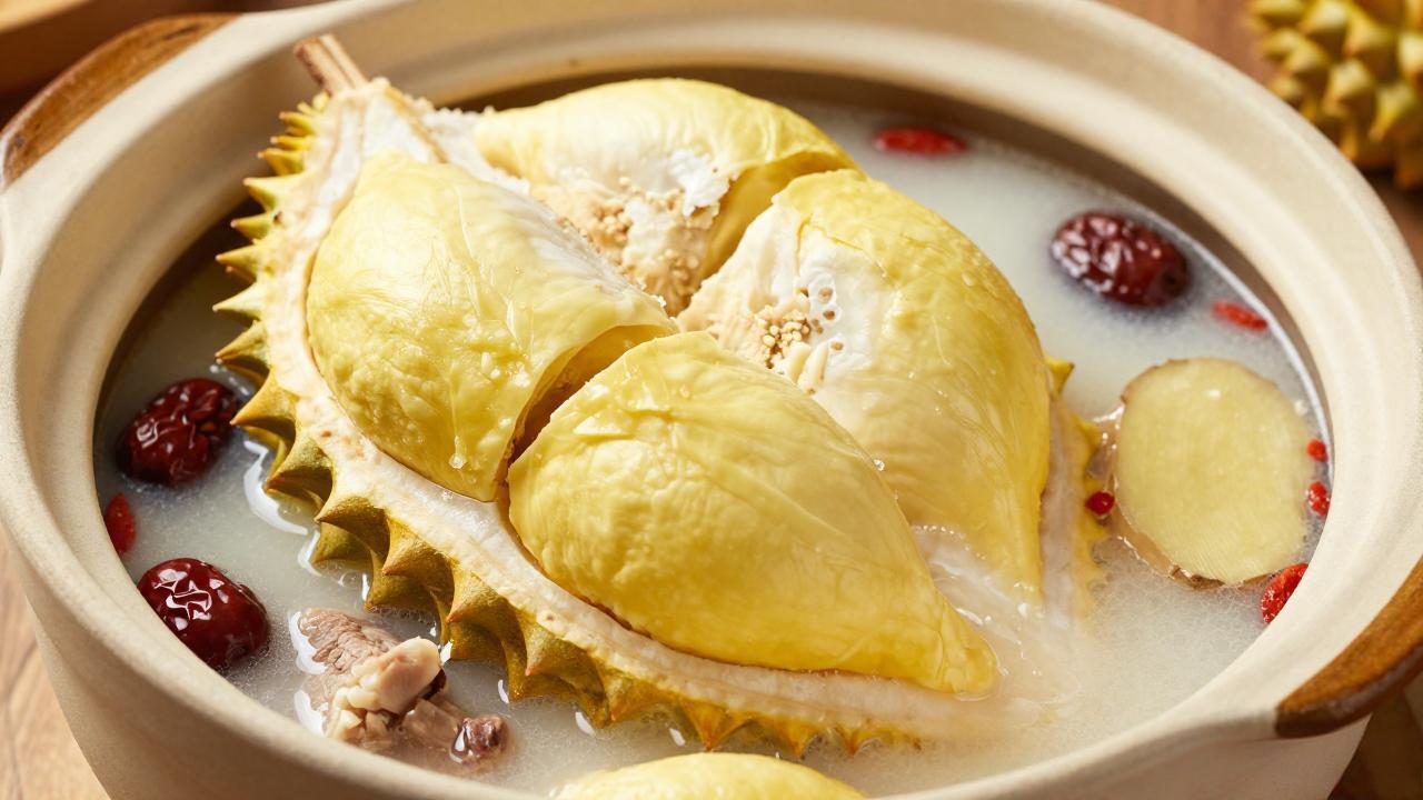 榴莲壳煲汤要放什么材料?